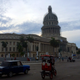 Cuba's national capital building, modeled on its US counterpart, undergoing renovations.